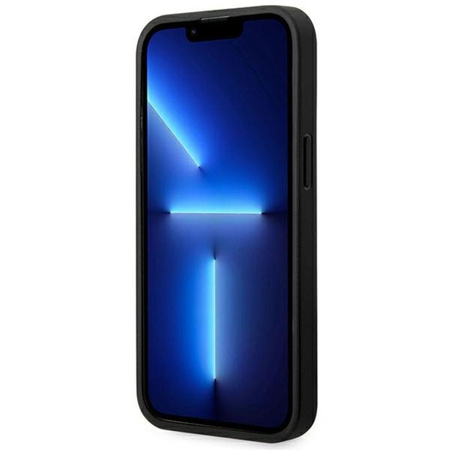 BMW Leather Hot Stamp Tricolor – Etui iPhone 14 Pro Max (Czarny)