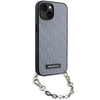 Karl Lagerfeld Saffiano Monogram Chain - Etui iPhone 14 (Srebrny)