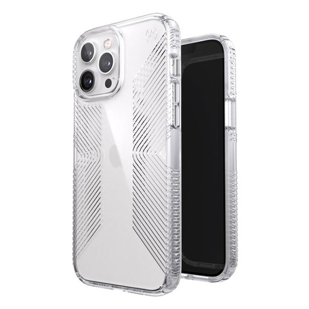 Speck Presidio Perfect-Clear with Grips - Etui iPhone 13 Pro Max / iPhone 12 Pro Max z powłoką MICROBAN (Clear)