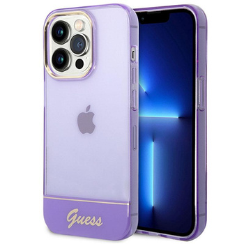 Guess Translucent - Etui iPhone 14 Pro (fioletowy)