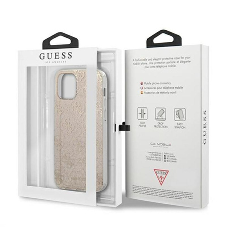 Guess 4G Glitter - Etui iPhone 12 Mini (Gold)