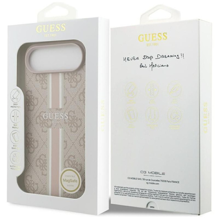 Guess 4G Printed Stripes MagSafe - Etui iPhone Air (różowy)