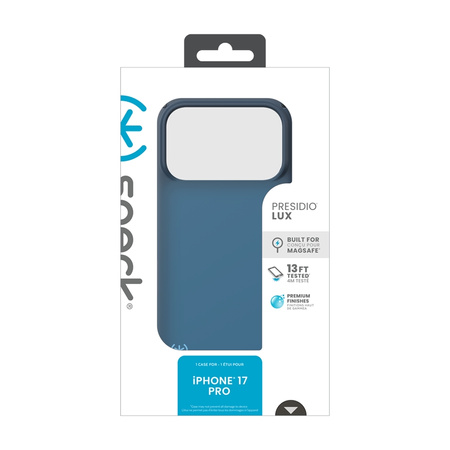 Speck Presidio Lux MagSafe - Etui iPhone 17 Pro (Deep Sea Fade / Black / Spell Blue)