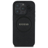 Guess Saffiano Peony Classic Logo MagSafe - Etui iPhone 16 Pro (czarny)