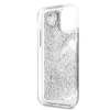 Guess Liquid Glitter Hearts - Etui iPhone 11 Pro (srebrny)
