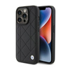 BMW Leather Quilted - Etui iPhone 15 Pro (czarny)