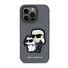 Karl Lagerfeld NFT Saffiano Karl & Choupette - Etui iPhone 14 Pro (Srebrny)