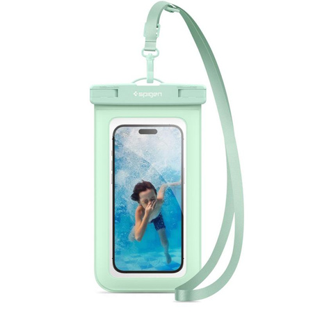 Spigen A601 Universal Waterproof Case - Etui do smartfonów do 6.9" (Miętowy)