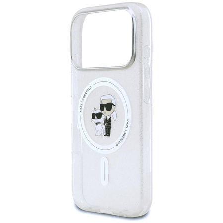 Karl Lagerfeld IML Karl Choupette Glitter MagSafe - Etui iPhone 17 Pro (przezroczysty)