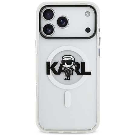 Karl Lagerfeld IML Karl Sketch Logo MagSafe - Etui iPhone 17 Pro Max (przezroczysty)