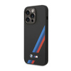 BMW Silicone Slanted Stripes MagSafe - Etui iPhone 14 Pro (czarny)