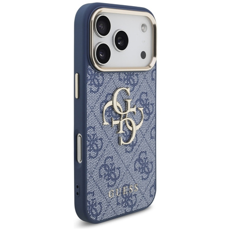 Guess 4G Big 4G Classic Logo - Etui iPhone 17 Pro (niebieski / złoty)