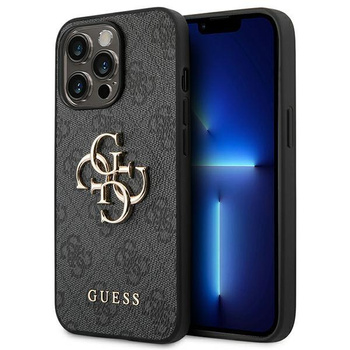 Guess 4G Big Metal Logo - Etui iPhone 14 Pro Max (szary)