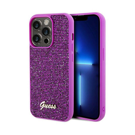 Guess Disco Metal Script - Etui iPhone 14 Pro Max (fuksja)