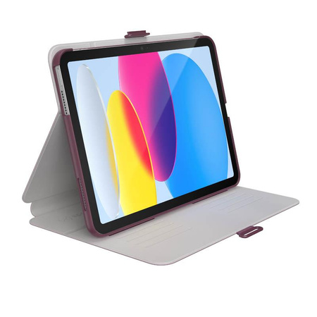 Speck Balance Folio – Etui iPad 10.9" (2022) z powłoką MICROBAN w/Magnet & Stand up (Plumberry/Crushed Purple/Crepe Pink)