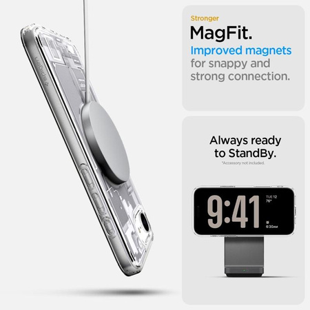 Spigen Ultra Hybrid Mag MagSafe - Etui do iPhone 16e (Zero One White)