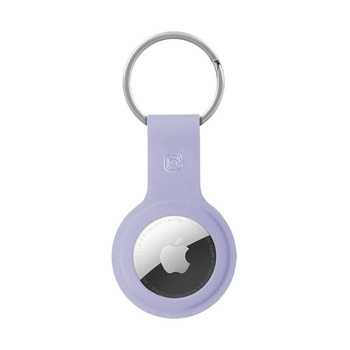 Crong Silicone Case with Key Ring – Etui ochronne brelok do Apple AirTag 1/2 (lawendowy)