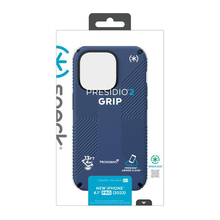 Speck Presidio2 Grip - Antypoślizgowe etui iPhone 14 Pro (Coastal Blue / Black / White)