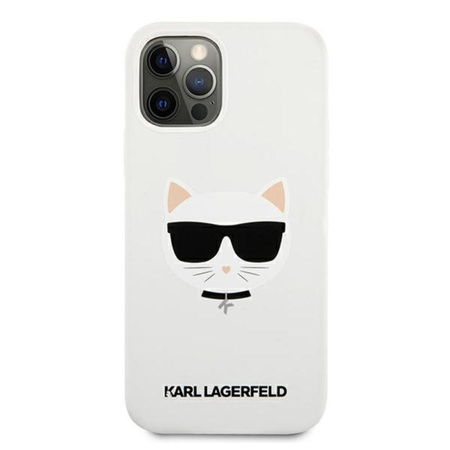 Karl Lagerfeld Choupette Head Silicone - Etui iPhone 12 / iPhone 12 Pro (biały)