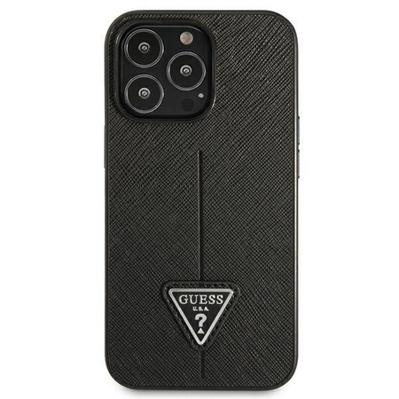 Guess Saffiano Triangle Logo Case – Etui iPhone 13 Pro Max (czarny)