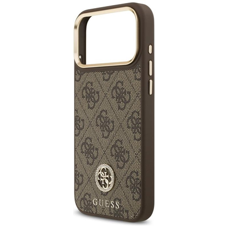 Guess 4G Strass Logo MagSafe - Etui iPhone 17 Pro Max (brązowy)