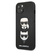 Karl Lagerfeld Saffiano Karl & Choupette Embossed Heads - Etui iPhone 13 mini (czarny)