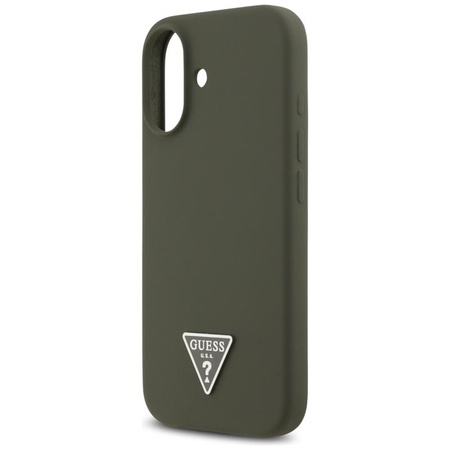 Guess Silicone Triangle Logo MagSafe - Etui iPhone 17 (khaki)