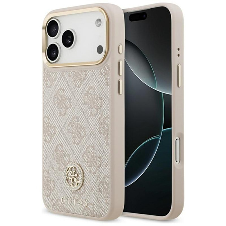 Guess 4G Strass Logo MagSafe - Etui iPhone 17 Pro Max (różowy)