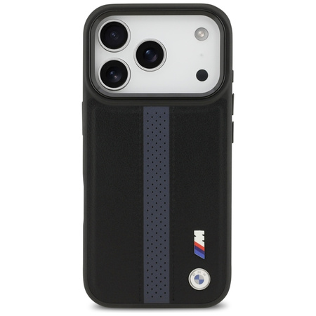BMW M Perforated Stripe Logo MagSafe - Etui iPhone 17 Pro (niebieski)