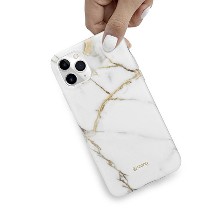 Crong Marble Case – Etui iPhone 11 Pro (biały)