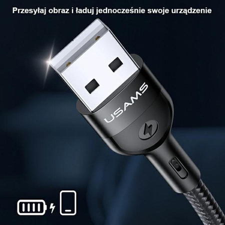 USAMS US-SJ442 - Kabel HDMI - Lightning 2m (czarny)