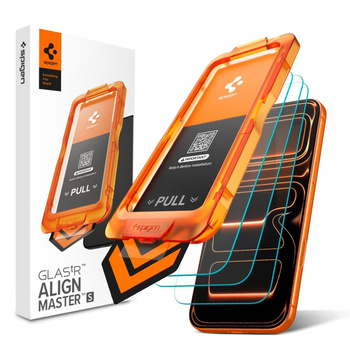 Spigen Glas.tR AlignMaster Slim 3-Pack - Szkło hartowane do Apple iPhone 17 Pro (3 sztuki)