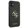 Guess Saffiano 4G Big Metal Logo - Etui iPhone 11 (czarny)
