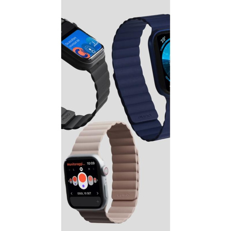 PURO ICON LINK - Magnetyczny pasek do Apple Watch 42/44/45 mm (M/L) (granatowy)