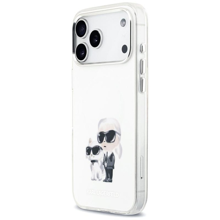 Karl Lagerfeld IML Aquarelle Karl & Choupette & Logo MagSafe - Etui iPhone 17 Pro Max (biały)