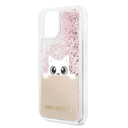 Karl Lagerfeld K-Peek A Boo - Etui iPhone 11 (Glitter Pink Gold)