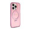 Guess Ring Stand Script Glitter MagSafe - Etui iPhone 15 Pro Max (różowy)