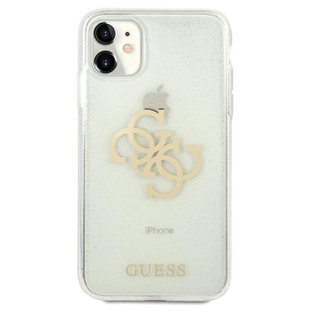 Guess Glitter 4G Big Logo - Etui iPhone 11 (przezroczysty)