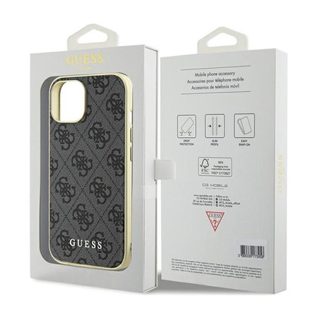 Guess 4G Charms Collection - Etui iPhone 15 (szary)