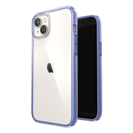 Speck Presidio Perfect-Clear with Impact Geometry - Etui iPhone 14 Plus z powłoką MICROBAN (Clear / Grounded Purple)