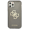 Guess Glitter 4G Big Logo - Etui iPhone 12 / iPhone 12 Pro (czarny)