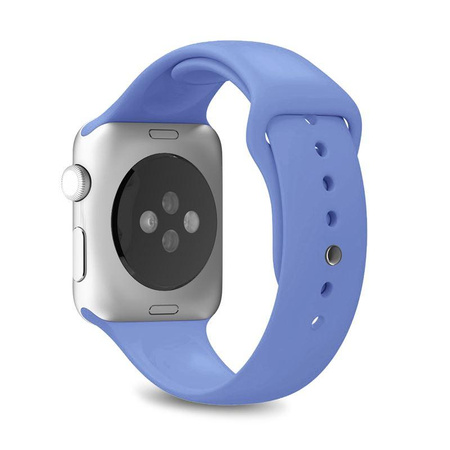 PURO ICON - Elastyczny pasek sportowy do Apple Watch 42/44/45 mm (S/M & M/L) (niebieski)