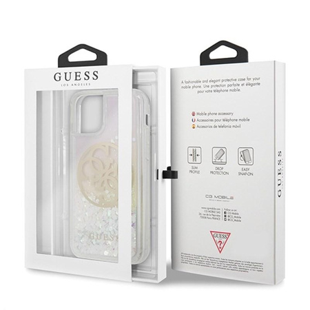 Guess Gradient Liquid Glitter Circle Logo - Etui iPhone 11