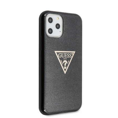 Guess Solid Glitter Triangle - Etui iPhone 11 Pro (Black)