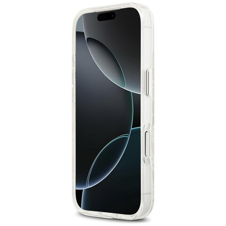 Karl Lagerfeld IML Glitter Karl & Choupette Heads Logo MagSafe - Etui iPhone 17 Pro (szary)