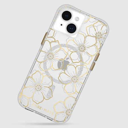 Case-Mate Floral Gems MagSafe - Etui iPhone 15 (Gold)