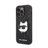 Karl Lagerfeld NFT Glitter Choupette Patch - Etui iPhone 14 Pro (czarny)