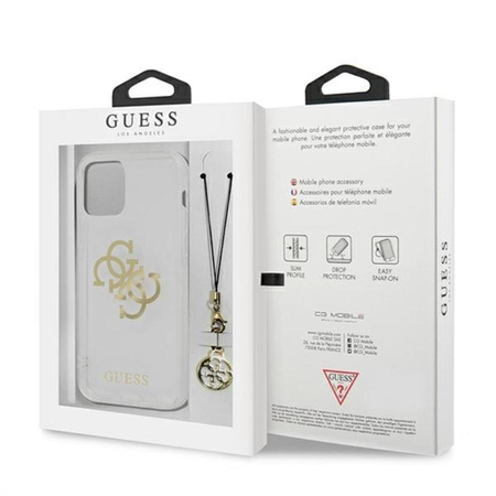 Guess 4G Big Logo Charm - Etui iPhone 12 Pro Max (złoty charms)
