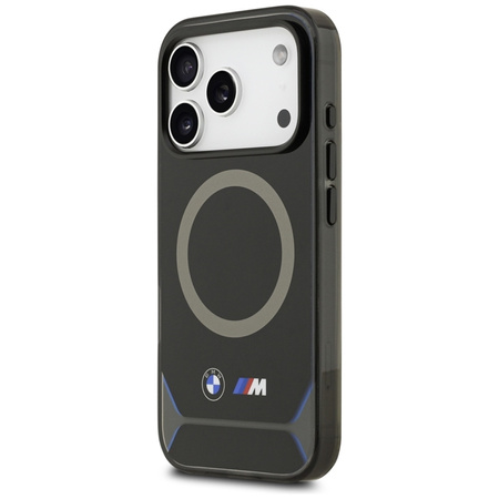BMW M IML Metal Buttons & Logo MagSafe - Etui iPhone 17 Pro (czarny / niebieski)