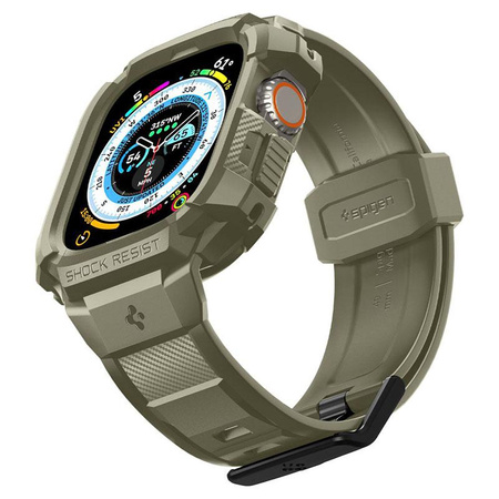 Spigen Rugged Armor Pro - Pasek z obudową do Apple Watch Ultra 49 mm (Vintage Khaki)